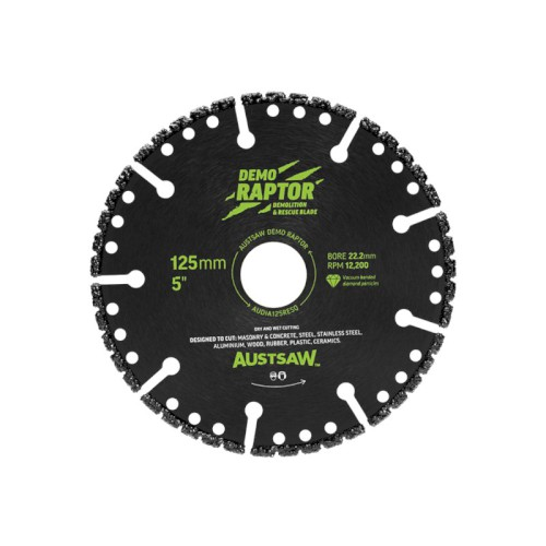 100091894_38378.PNG BLADE, 125MM (5") RAPTOR EXTREME MULTI-PURPOSE DEMOLITION DIAMOND BLADE