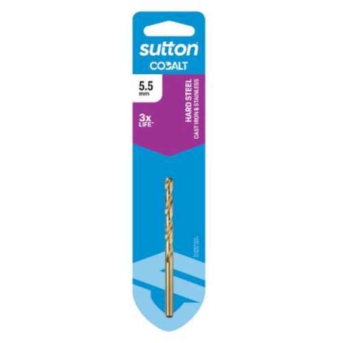 100096094_63549.JPG JOBBER DRILL BIT, 5.5MM, COBALT, HSS, CARDED