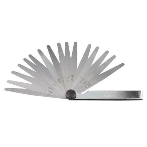 FEELER GAUGE - TAPERED 16 BLADE METRIC/IMPERIAL 0.05–0.38MM (0.002”–0.015”)