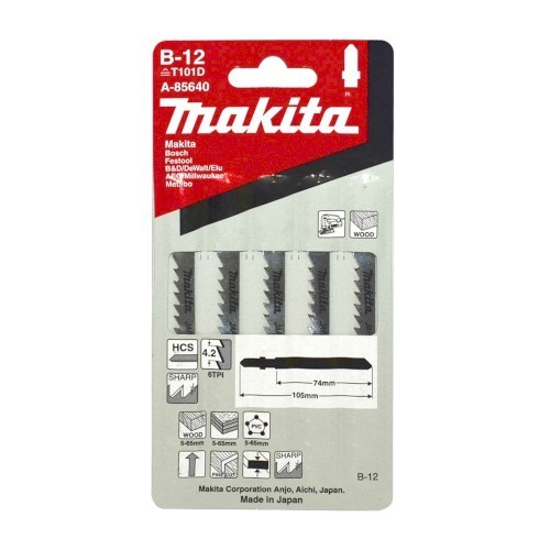 BLADE, JIGSAW, T-SHANK 6TPI, 105MM, FAST WOOD (5)