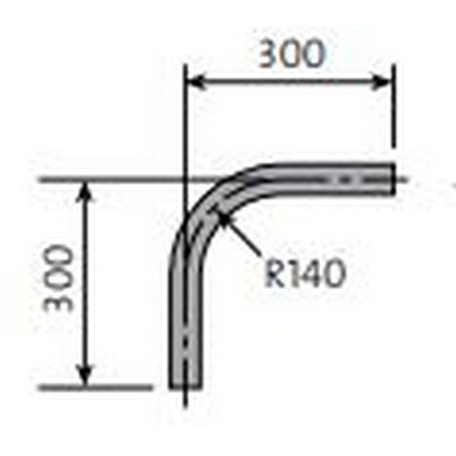 STANCHION BEND, 25NB, 90 DEGREES, GALVANISED