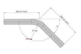 STANCHION BEND, 32NB, 135 DEGREES, GALVANISED