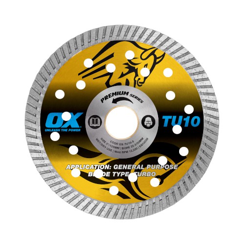 100104533_81274.JPG TRADE TURBO UNIVERSAL/HARD DIAMOND BLADE | DIA: 4.5" / 114MM | BORE: 7/8" - 5/8" / 22MM - 15MM