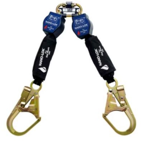 TWIN LEG SELF RETRACTABLE 1.8MT HOT WORK LANYARD NANO-LOK