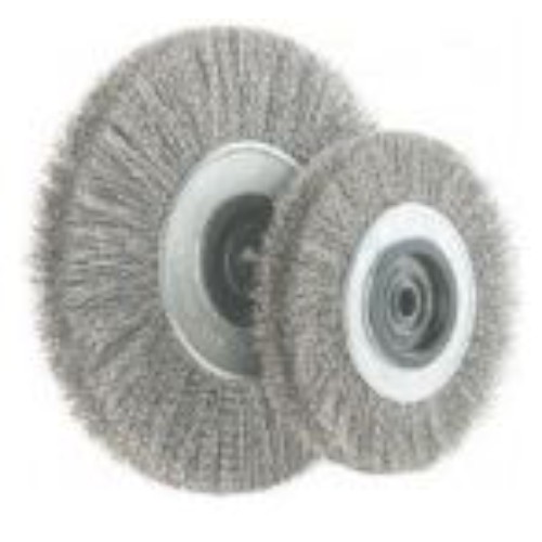 100114580_24286.JPG BRUSH, WIRE T/S BENCH GRINDER 200X20X0.3MM CRIMPED UNION
