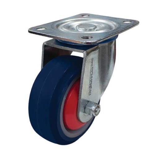 100MM REBOUND RUBBER WHEEL 150KG CAPACITY SWIVEL CASTOR (S4604)