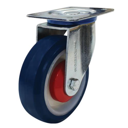 125MM REBOUND RUBBER WHEEL 150KG CAPACITY SWIVEL CASTOR (S5604)