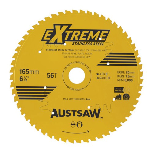 100116152_81323.JPG BLADE, 165MM, STAINLESS STEEL, 20MM BORE 56TPI, EXTREME