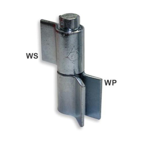 SOCKET AND PIN HINGE, WELD ON, 27MM ZINC 350KG