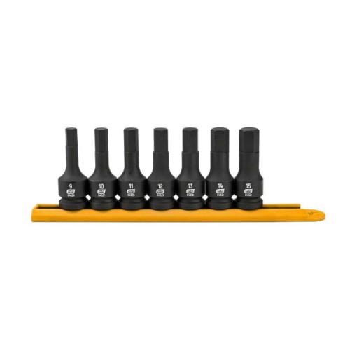 7 PCE 1/2” DR HEX BIT IMPACT METRIC SOCKET SET