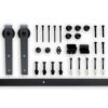 COUNTRY STYLE BLACK CARBON STEEL 2M BARN DOOR HARDWARE KIT (BHR001)