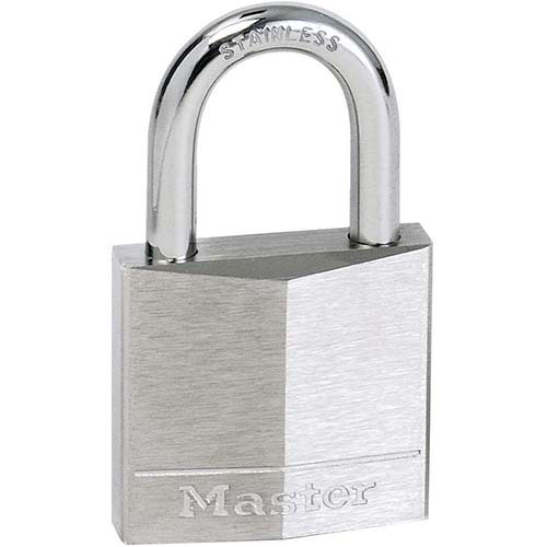 PADLOCK, 40MM, NICKEL PLATED BRASS, STAINLESS SHACKLE