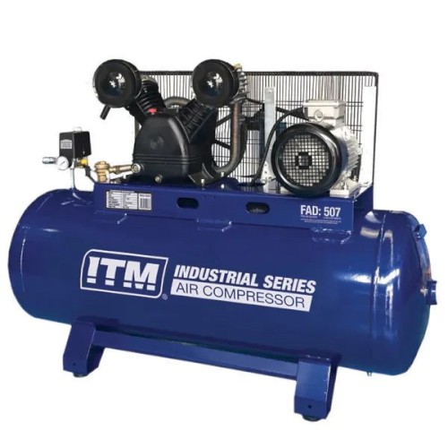 ITM AIR COMPRESSOR, BELT DRIVE STATIONARY 3 PH 5.5HP 200 LTR, FAD 507 L/MIN